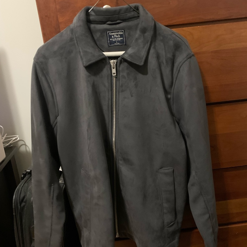 Abercrombie & Fitch Men’s Faux Suede Trucker Jacket